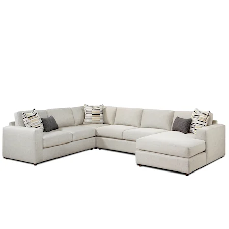 4-Piece Sectional with Chaise